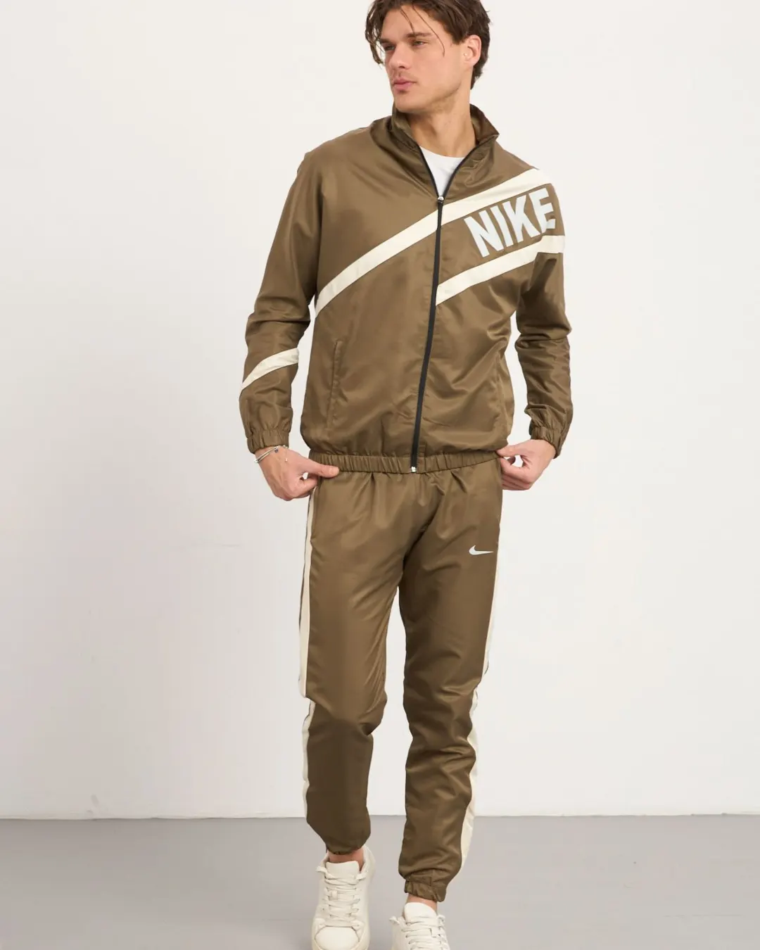 Crosswind Stripe Track Set — Khaki